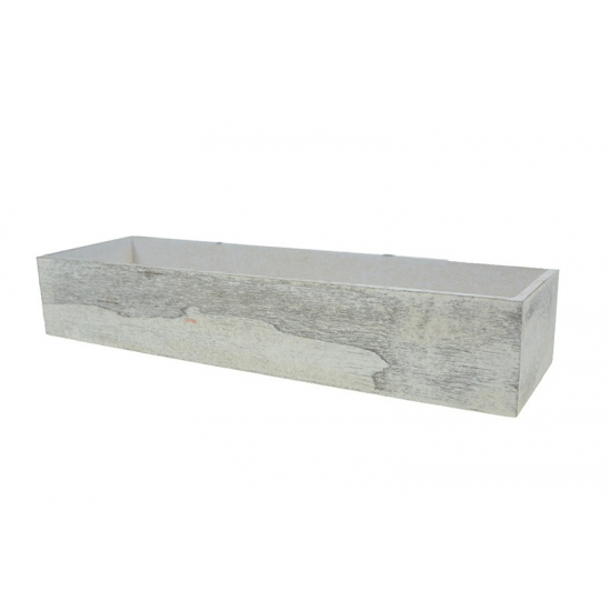 Doboz fa 35*10*6cm mosott fehér