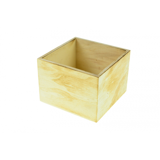 Doboz fa 9*9*8cm natúr