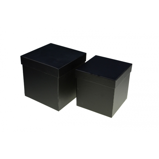 Doboz papír szögletes 15*16cm/13,5*14cm S/2 fekete