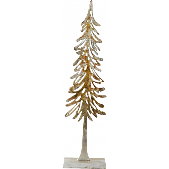 Fenyőfa aluminium 25*12*106cm arany