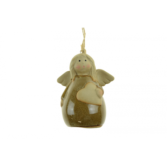 Figura agyal porcelán 6*4.5*8cm barna