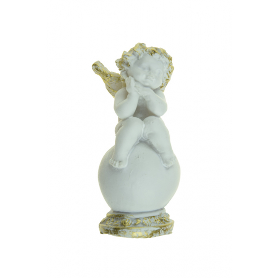 Figura angyal poly 4,2*3,5*8,8cm fehér