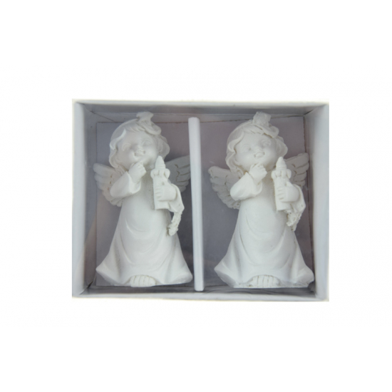 Figura angyal poly 5,8cm s/2 fehér