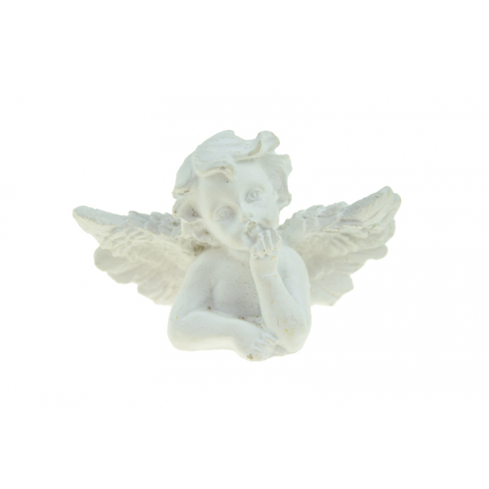 Figura angyal poly 8,4*4*5,5cm fehér