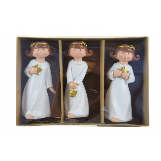 Figura angyal poly 9cm s/3 fehér