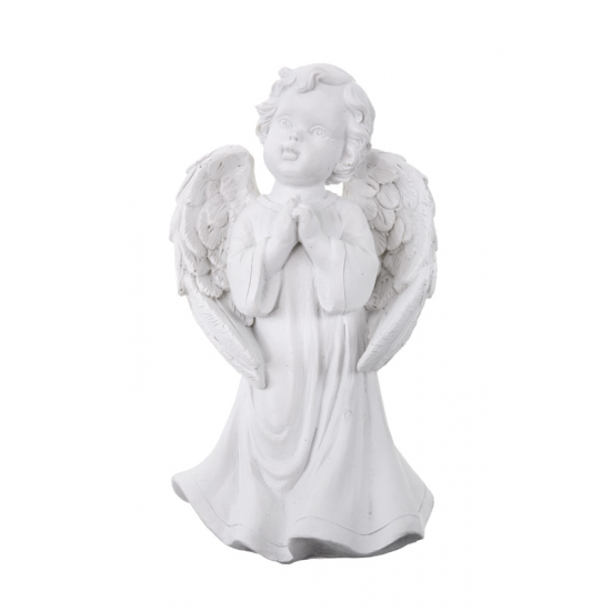 Figura angyal poly imádkozó 11,6*9,2*2,5cm fehér