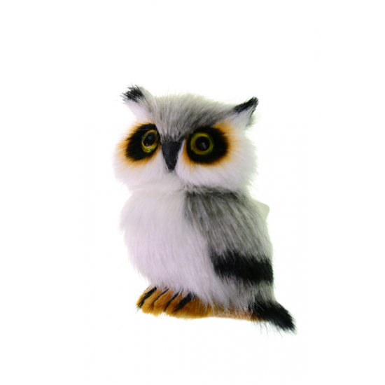 Figura bagoly plüss 6*4.5*7 szürke
