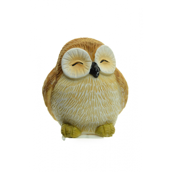 Figura bagoly terrakotta 6cm barna