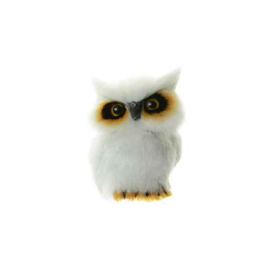 Figura bagoly textil 5*8CMcm fehér