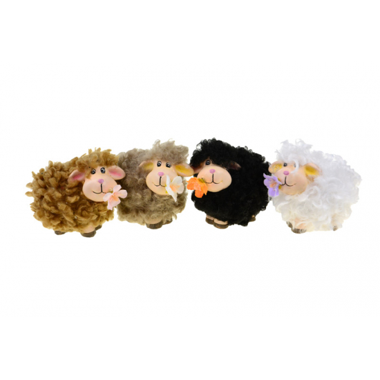 Figura bárány kerámia virággal 11*7*9cm 4féle