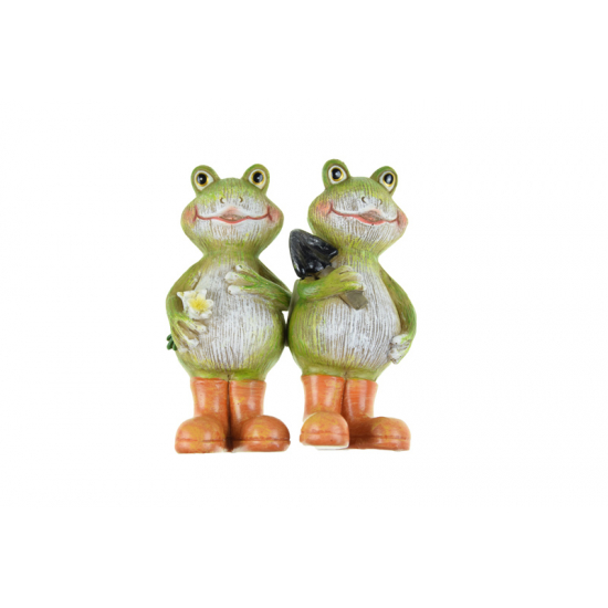 Figura béka poly 4*4*10.5cm 2féle zöld
