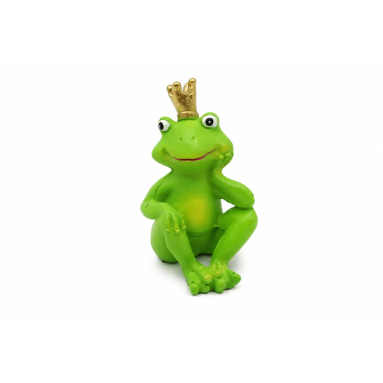 Figura béka poly 5,5*4,6*8,7cm zöld