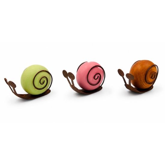 Figura csiga fém 7.5*4*5cm többféle barna