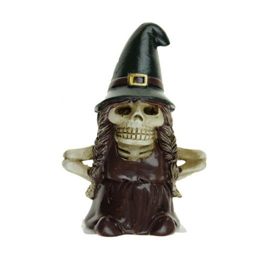 Figura csontváz poly 6,9*4,4*10,3cm barna