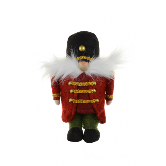 Figura diómanó textil 14*8*28cm piros