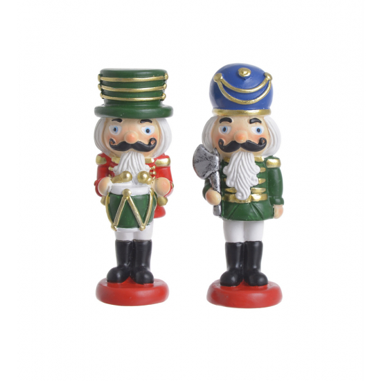 Figura diótörő kerámia 6,5cm álló 2féle zöld/piros