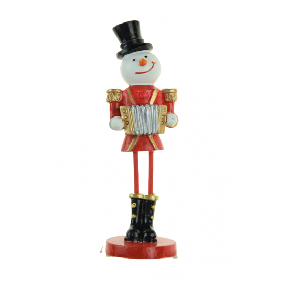 Figura hóember poly 12,9cm piros