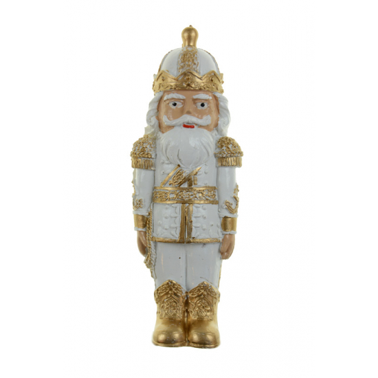 Figura diótörő poly 5,5*3,4*14,5cm fehér/arany
