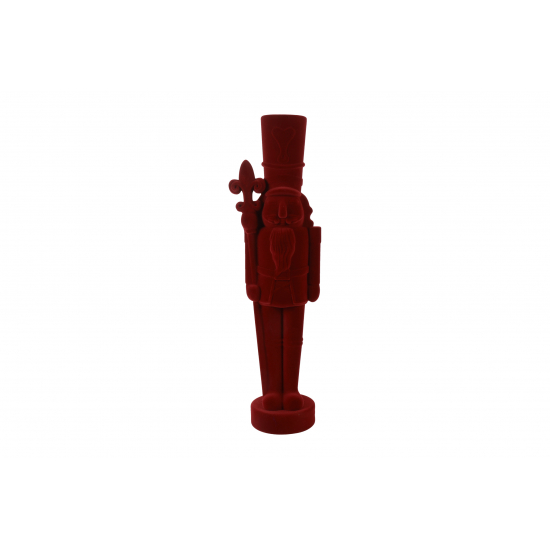 Figura diótötő bársony 79cm piros
