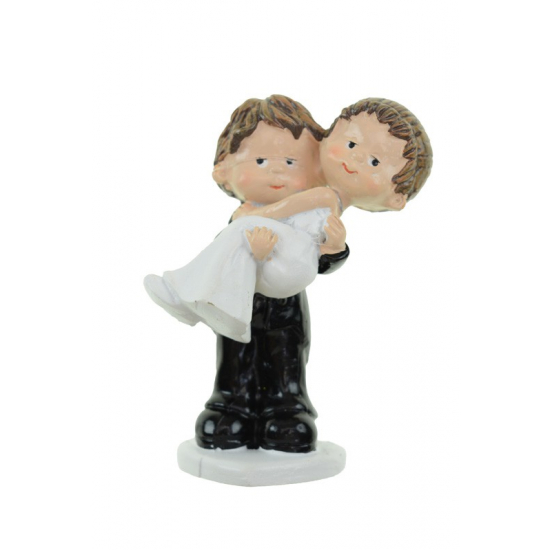 Figura esküvői poly 9,4cm fekete/fehér