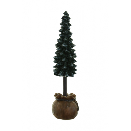 Figura fenyő poly 3,6*3,5*14cm zsákban barna/zöld