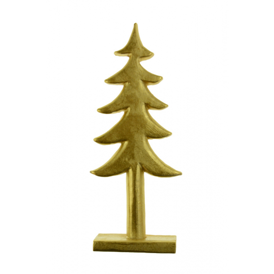 Figura fenyő poly 6,2*2,3*15,4cm talpas arany
