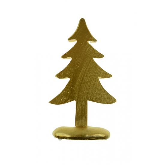 Figura fenyő poly 7,1*3,7*12,9cm talpas arany