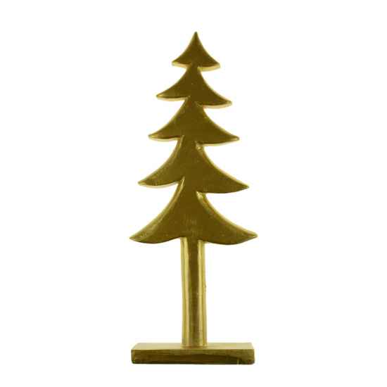 Figura fenyő poly 8*2,6*21,5cm talpas arany
