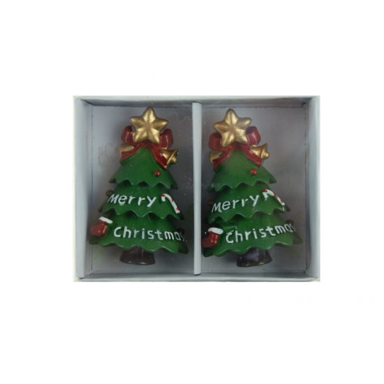 Figura fenyőfa poly 5,5cm s/2 zöld