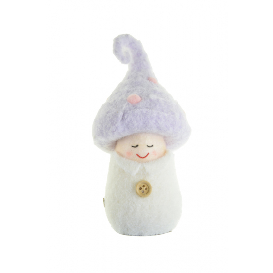 Figura filc gombakalappal 14cm zöld