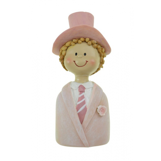 Figura fiú poly 11,5cm rózsaszín
