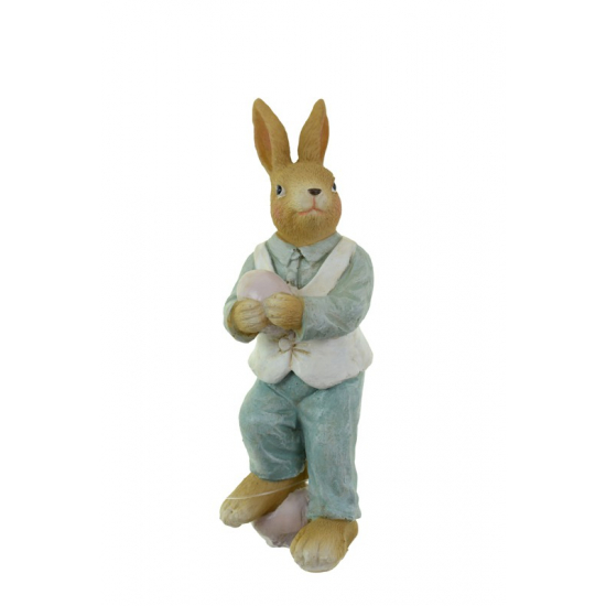 Figura fiú poly 5*4.5*13.5cm tojással kék/fehér