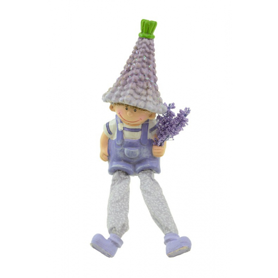 Figura fiú poly 6,5*6*22cm lógólábú lila