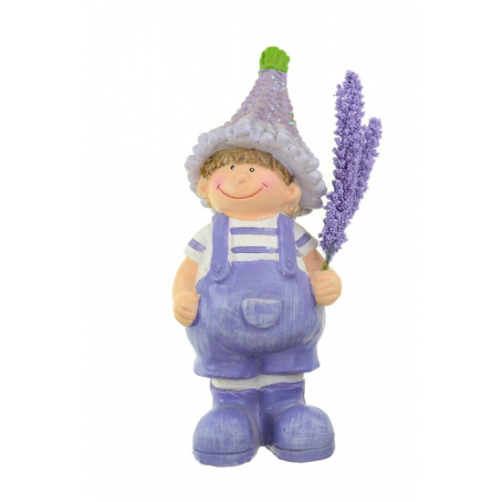 Figura fiú poly 9*9*21cm lila