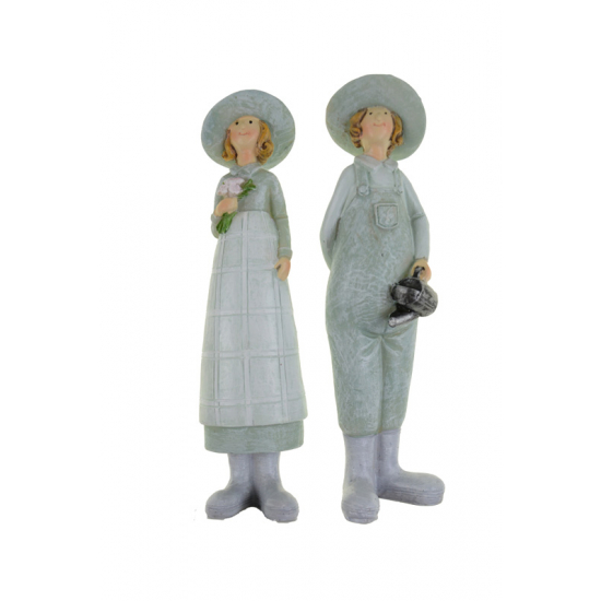 Figura fiú/lány poly kertészek 4*4.5*16cm kék
