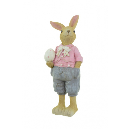 Figura fiúnyuszi poly 7*7*17,5cm rózsaszín