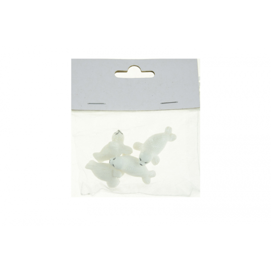Figura fóka poly 3,3cm s/4 fehér