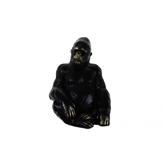 Figura gorilla poly 14*10*18.7cm ülő fekete