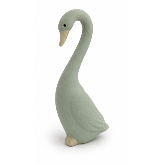 Figura hattyú porcelán 4*5*12cm szürke