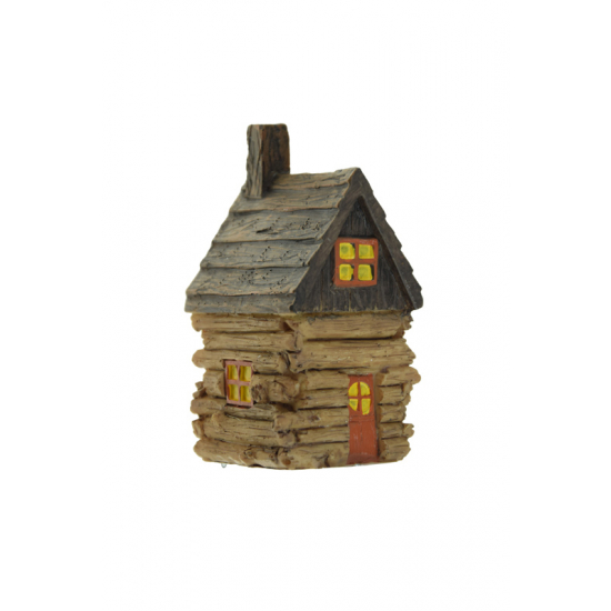 Figura ház poly 5,3*4,5*9,1cm barna