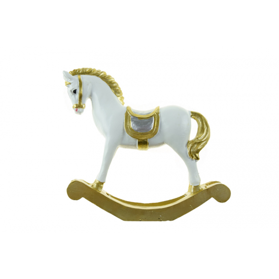 Figura hintaló poly 15,5*4,1*14cm fehér/arany