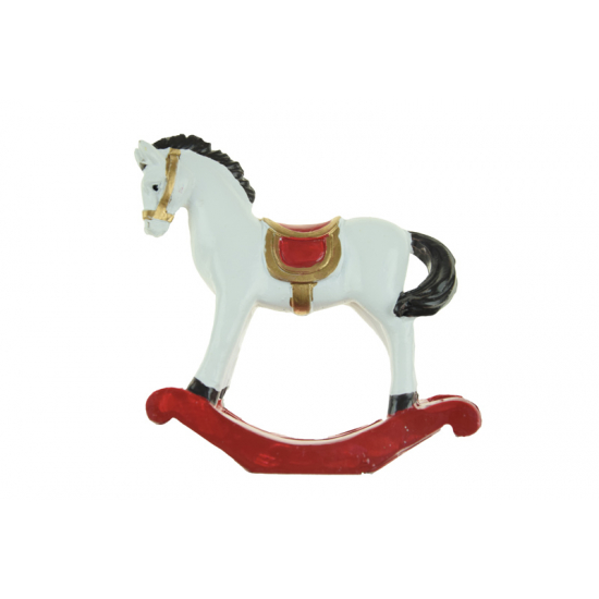 Figura hintaló poly 9,5*2,5*9,8cm fehér/piros