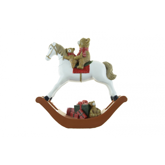 Figura hintaló poly macival 15cm fehér