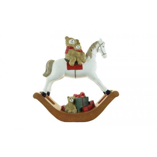 Figura hintaló poly macival 20cm fehér