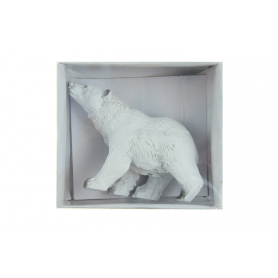 Figura jegesmedve poly 7,5cm fehér