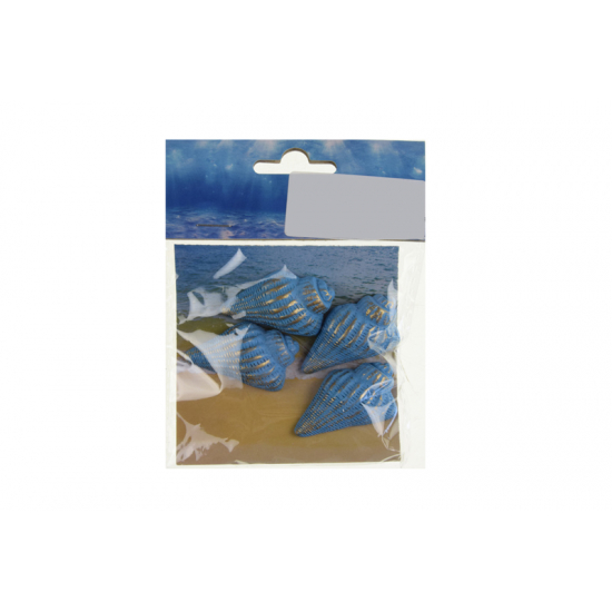 Figura kagyló poly 4,1*2,7*1,3cm s/4 kék