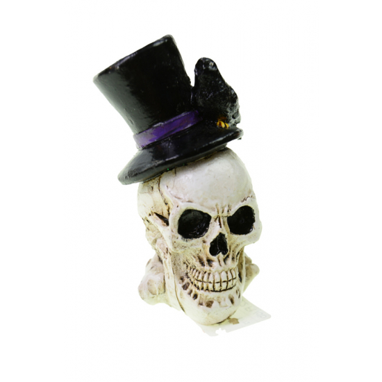Figura koponya poly 10cm fehér