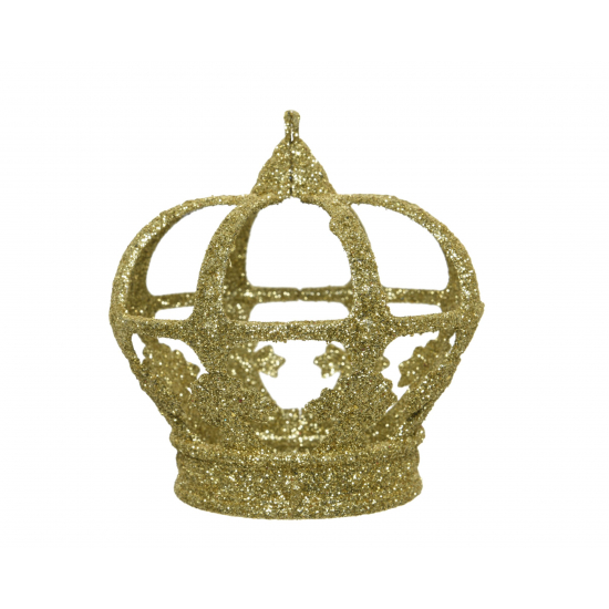 Figura korona műanyag 9cm arany