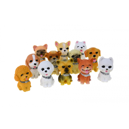 Figura kutya poly 3*3*4.5cm több szín