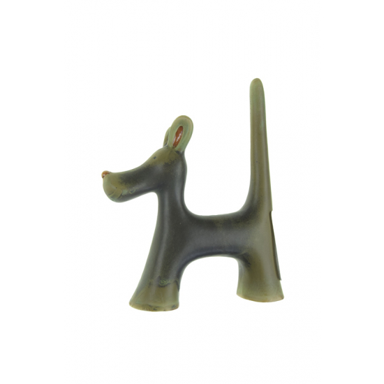 Figura kutya kő 12.5*3.5*15.5cm zöld